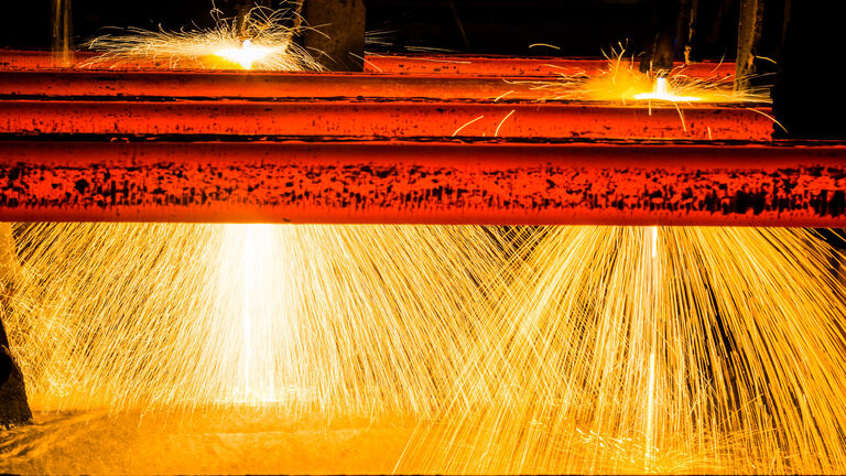 interior view of a steel factory,steel industry in city of China.